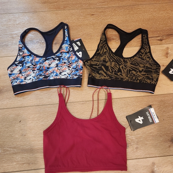 4 Laps Tops - 3 Sports Bra Size XS Fitness Workout Running 4 Laps